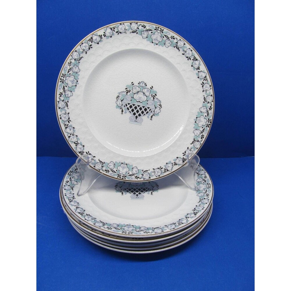 Johnson Brothers Rosalind Set Of 6 Salad Plates 7 1/8" Discontinued GUC Crazing